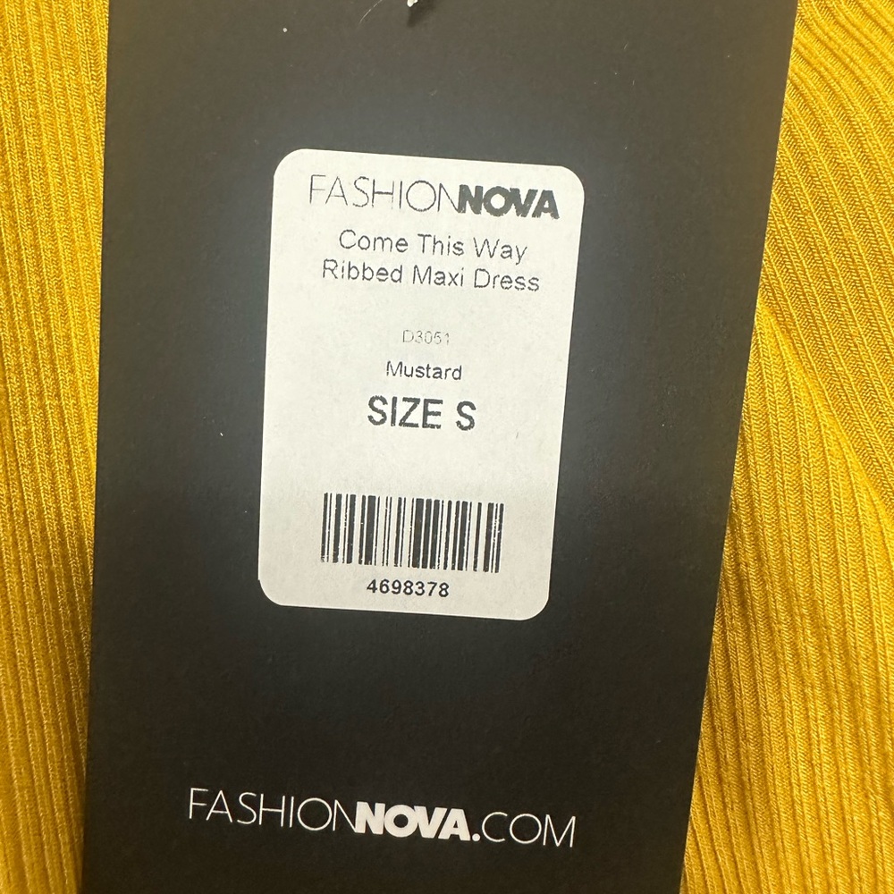Fashion Nova Mustard Yellow Maxi Dress - Picture 2 of 7